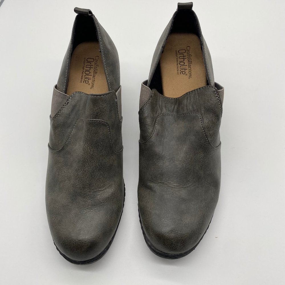 Like New Womens Croft & Barrow Gray Shoes Mules 9.5 9 1/2 M